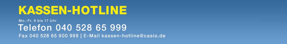 CASIO Kassen Hotline